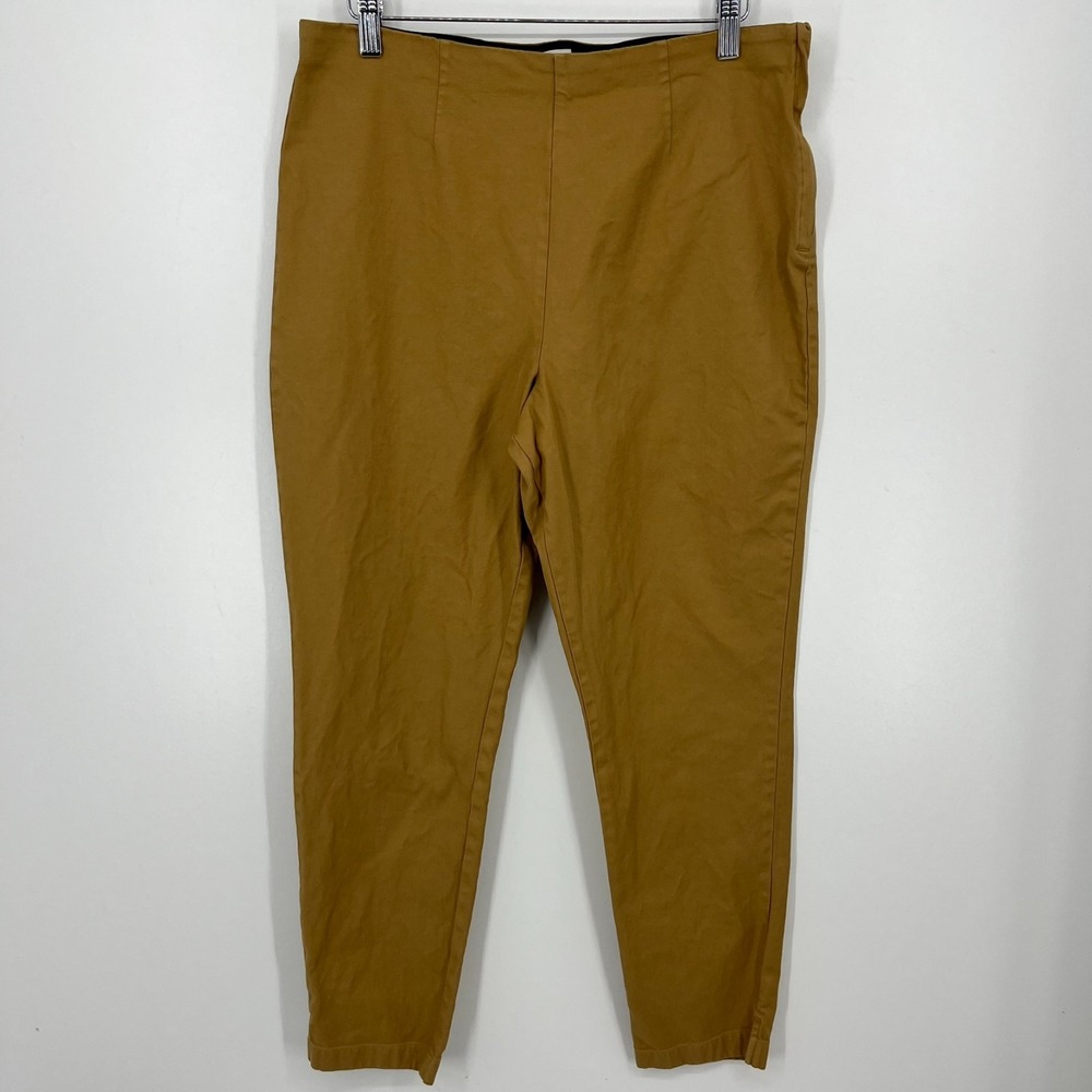Garnet Hill Pants‎ Women's Size 8 Beige Cotton Blend Solid Pull On